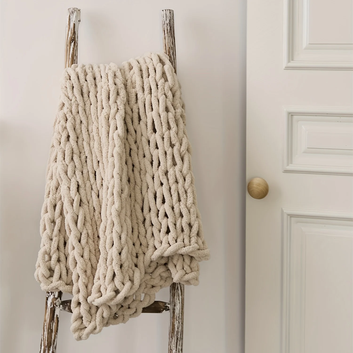 Handmade Chunky Knitted Blanke - đánh giá và giá Throw Blanket Chunky Knit