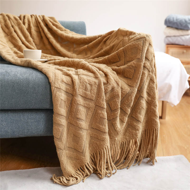 Chăn Cho Giường Bắc Âu Dệt Kim - đánh giá và giá Throw Blanket Chunky Knit
