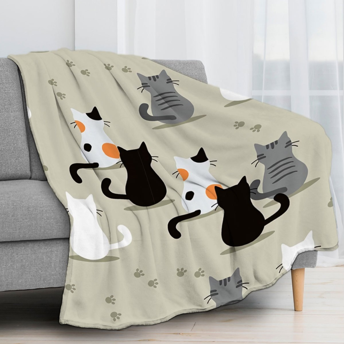 Blanket with a Cat Pattern, Pe - đánh giá và giá Your Home Textiles