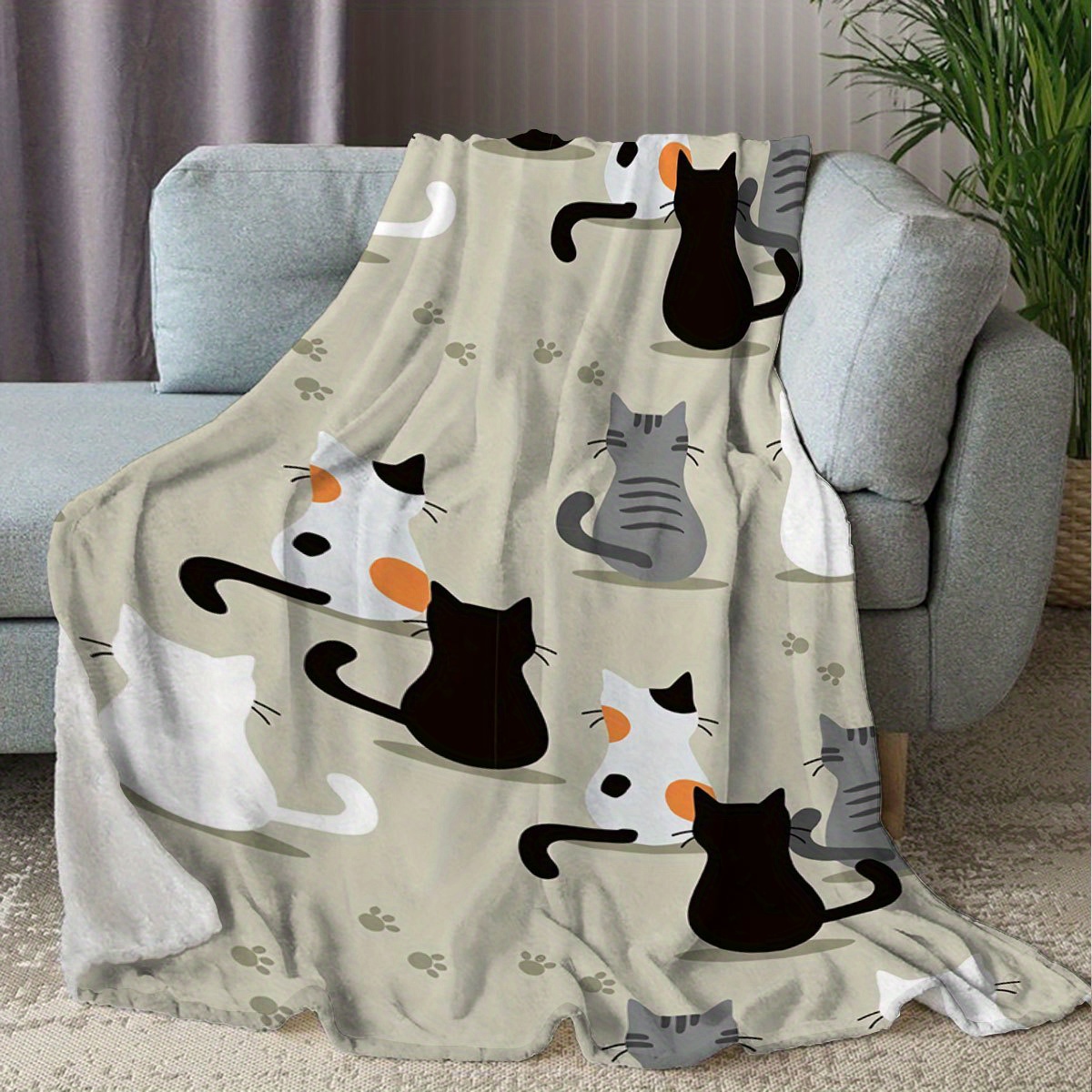 Blanket with a Cat Pattern, Pe - đánh giá và giá Your Home Textiles