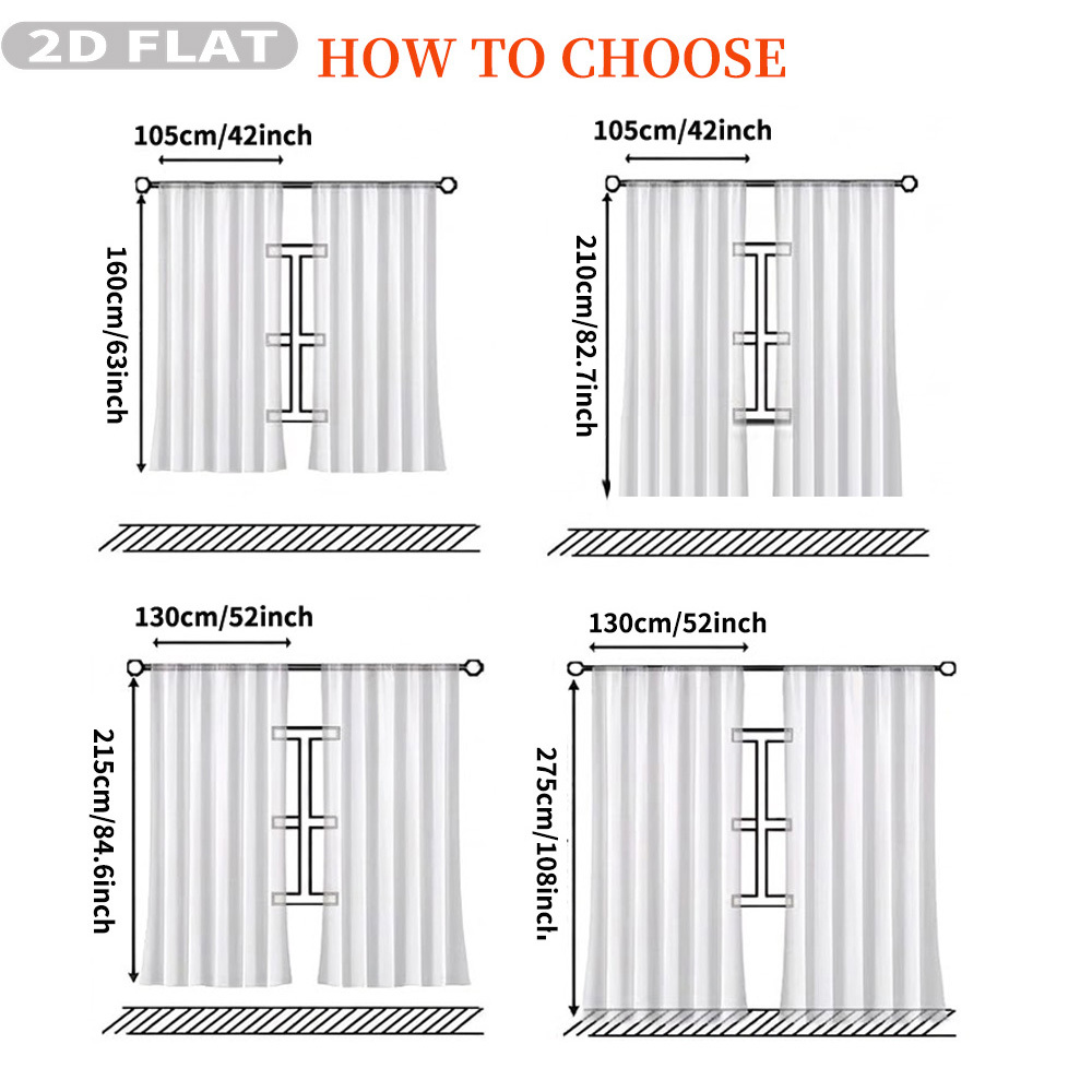 Custom 2D Flat 2pcs Sheer Curt - đánh giá và giá Your Home Textiles
