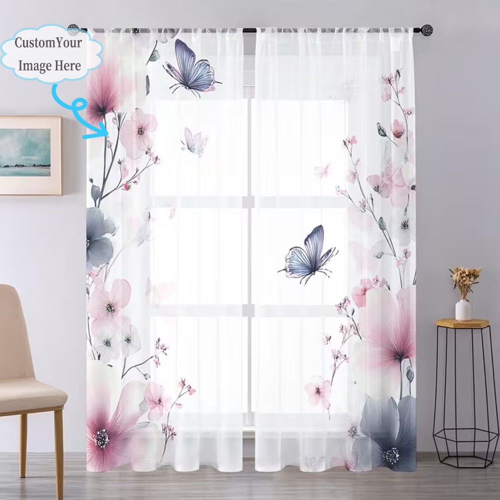 Custom 2D Flat 2pcs Sheer Curt - đánh giá và giá Your Home Textiles
