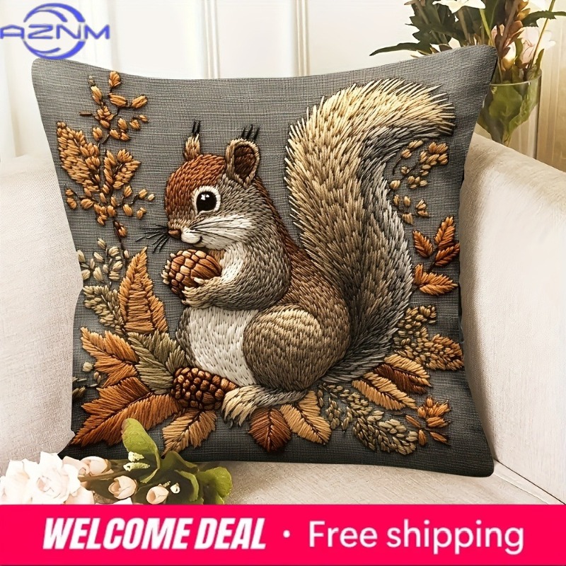 Squirrel Pillow Cover: Nature' - đánh giá và giá Your Home Textiles