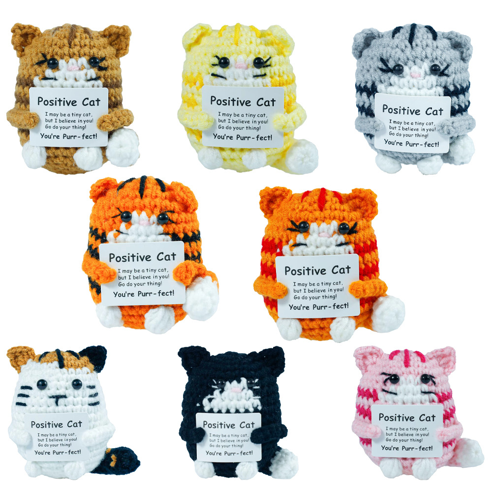 Funny Crochet Positive Cat Dol - đánh giá và giá Home Textiles Europe