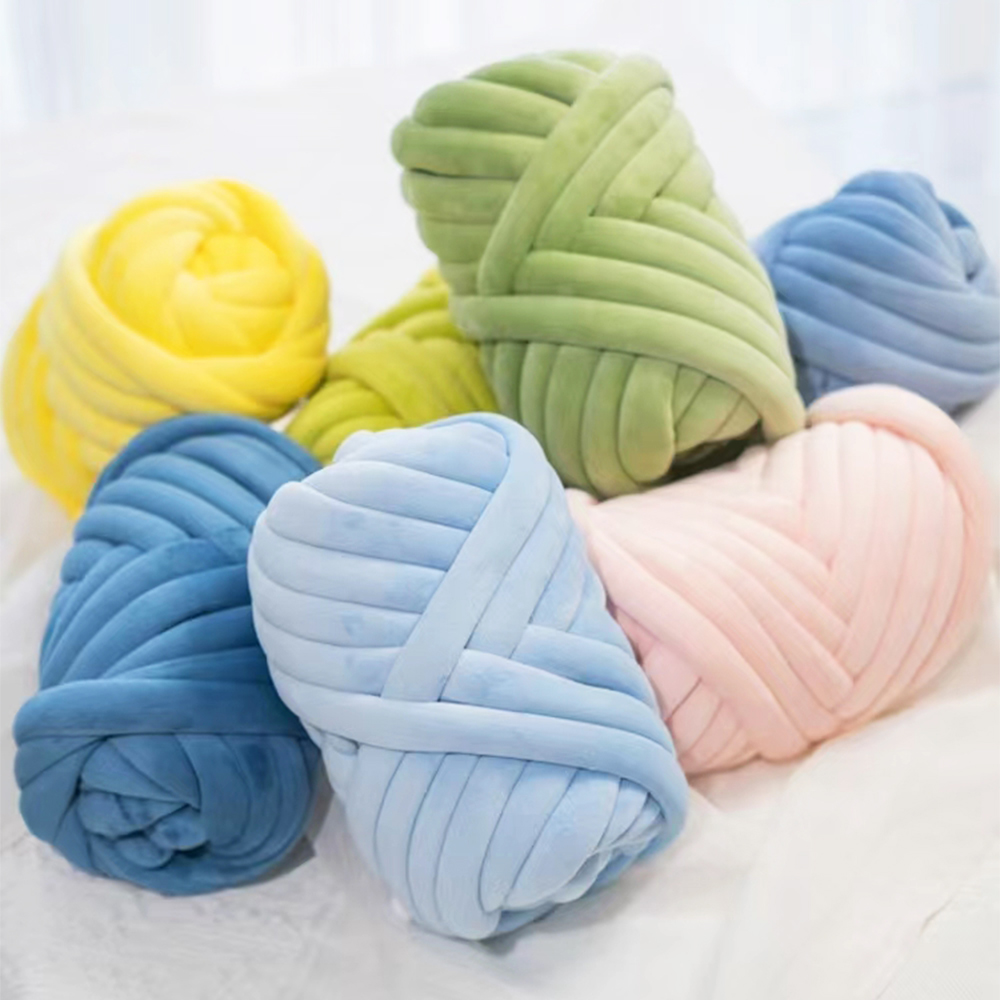 500G Super Velvet Chunky Yarn  - đánh giá và giá Throw Blanket Chunky Knit
