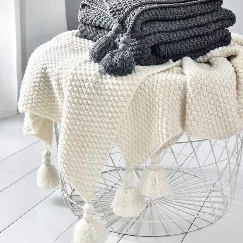 Nordic Blankets for Bed Sofa C - đánh giá và giá Throw Blanket Chunky Knit